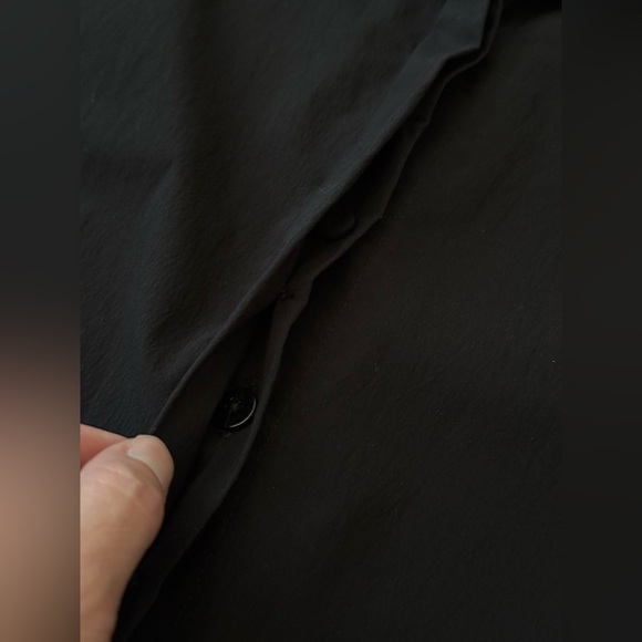 Tuckernuck Black Sleeveless Charlie Shirt Dress Button Front Stretch Size Large - Picture 12 of 15